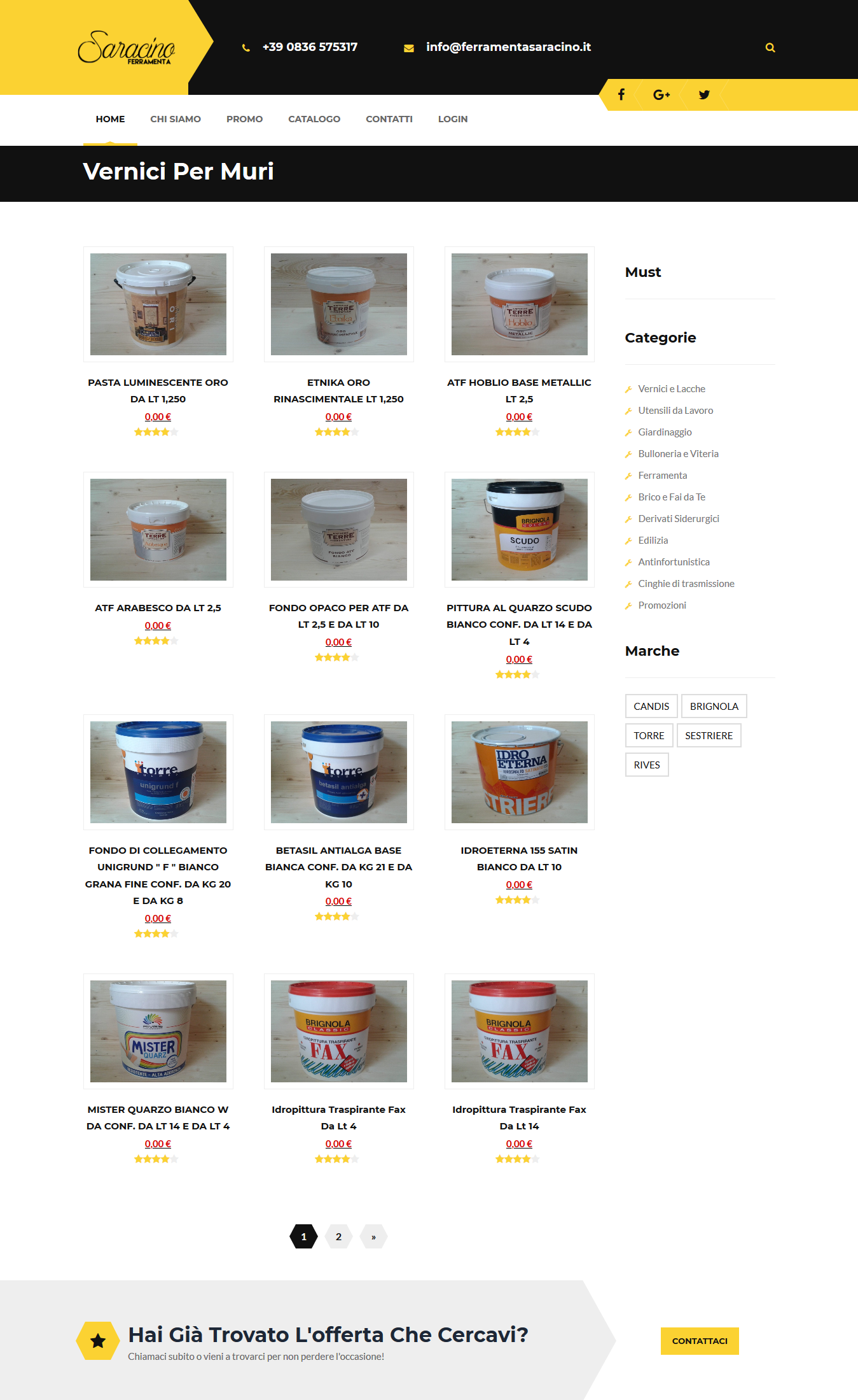 Sito web catalogo on line per negozio reale - Catalogo 1