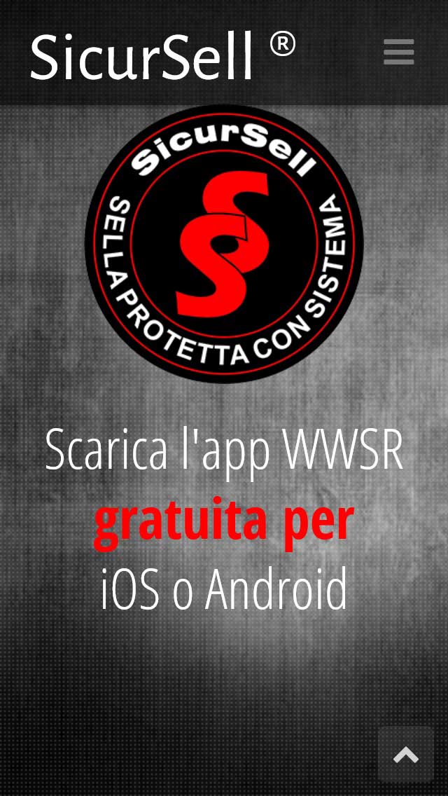 Sito web promozionale per marchi e prodotti - Versione Mobile